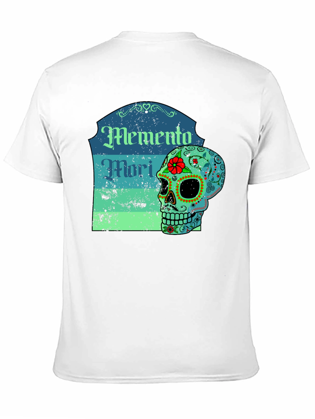 Memento Mori Sugar Skull Graphic Tee - Black