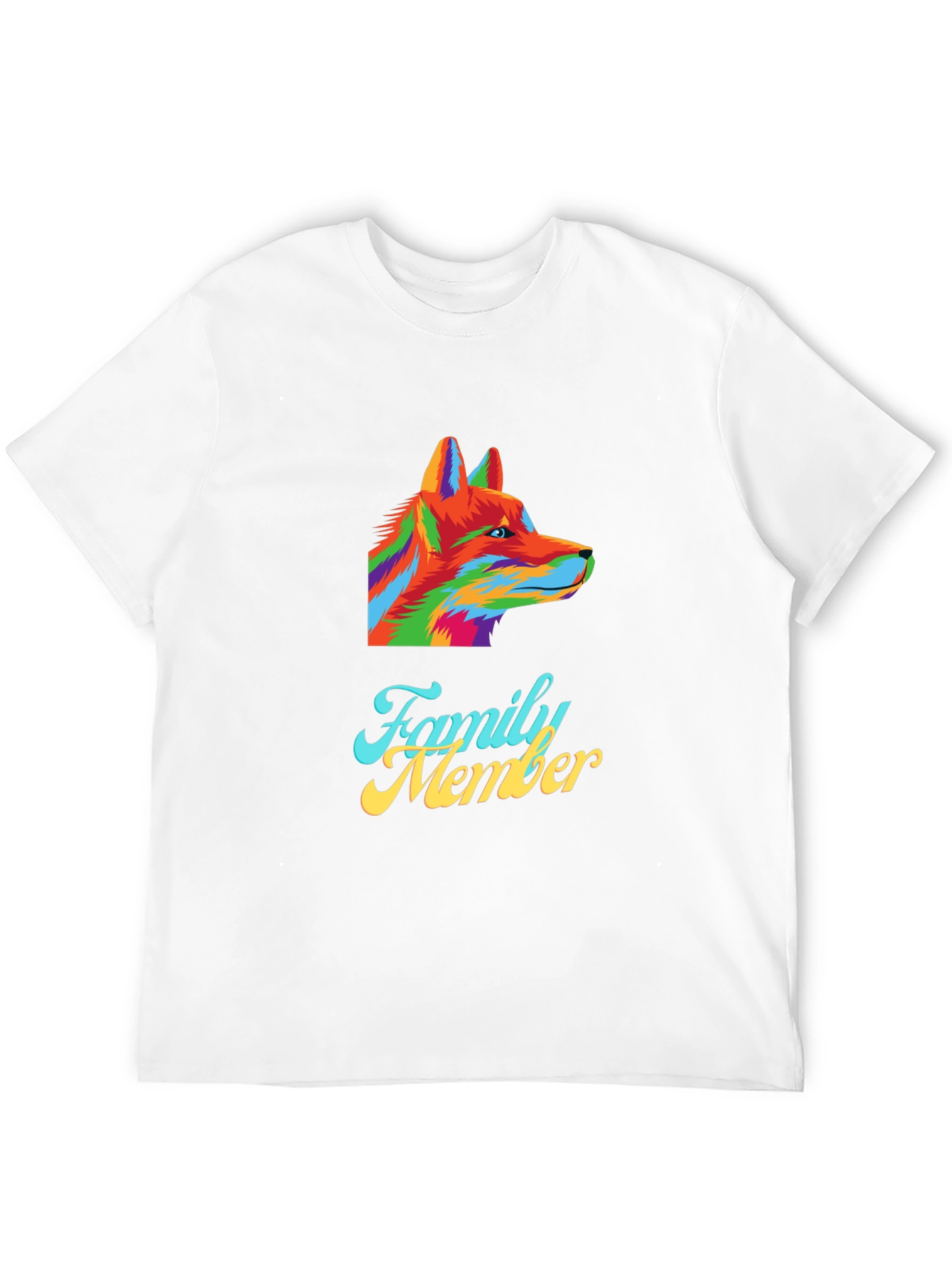 Family Member Wolf Graphic Tee - Mens Black T-Shirt