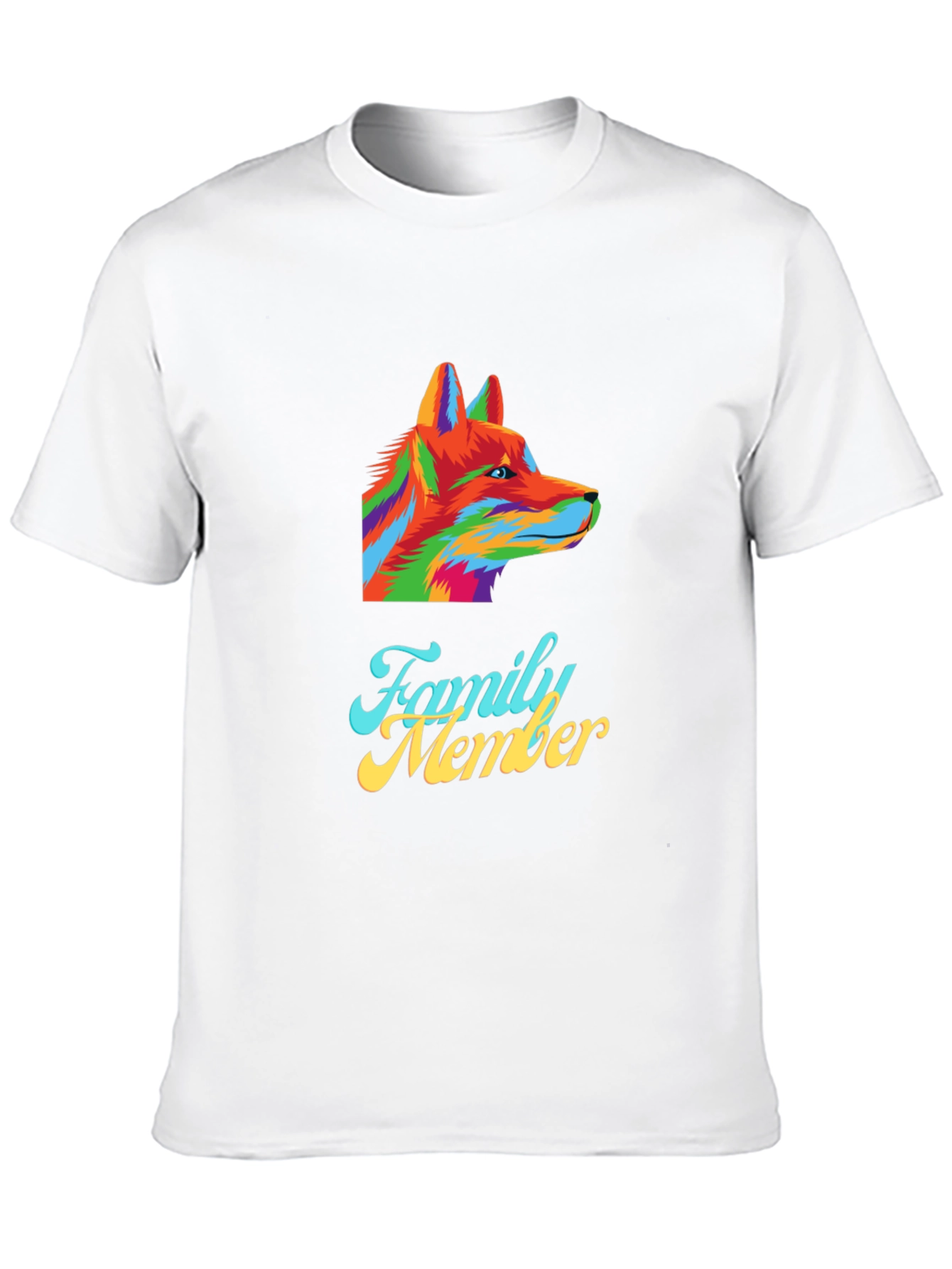 Family Member Wolf Graphic Tee - Mens Black T-Shirt