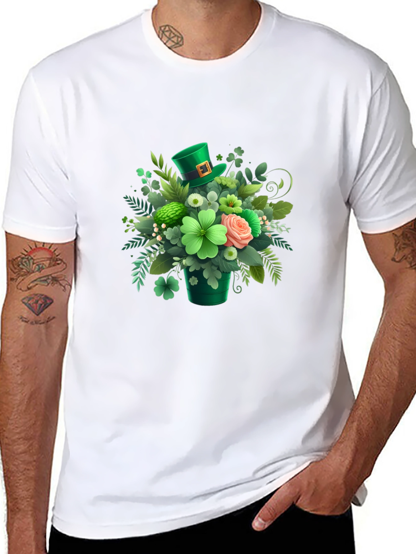 St. Patricks Day Floral Graphic T-Shirt