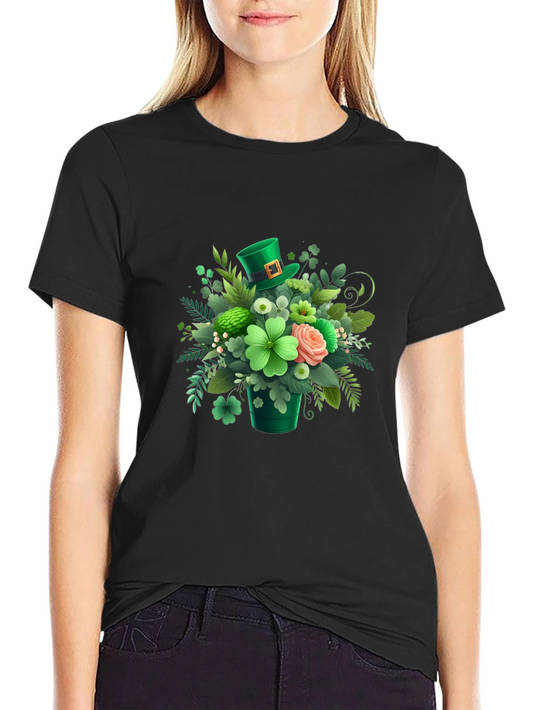 St. Patricks Day Floral Graphic T-Shirt