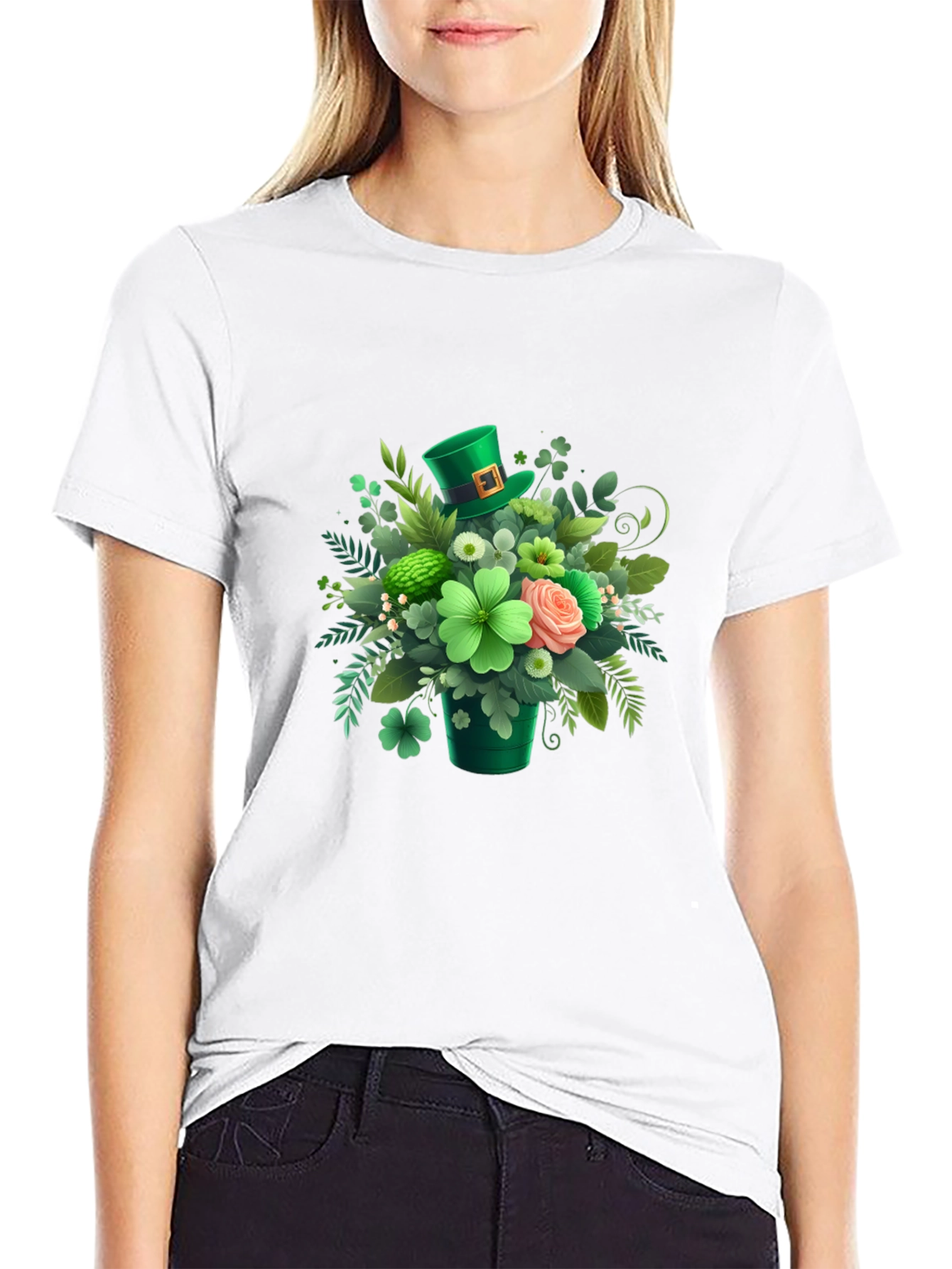 St. Patricks Day Floral Graphic T-Shirt