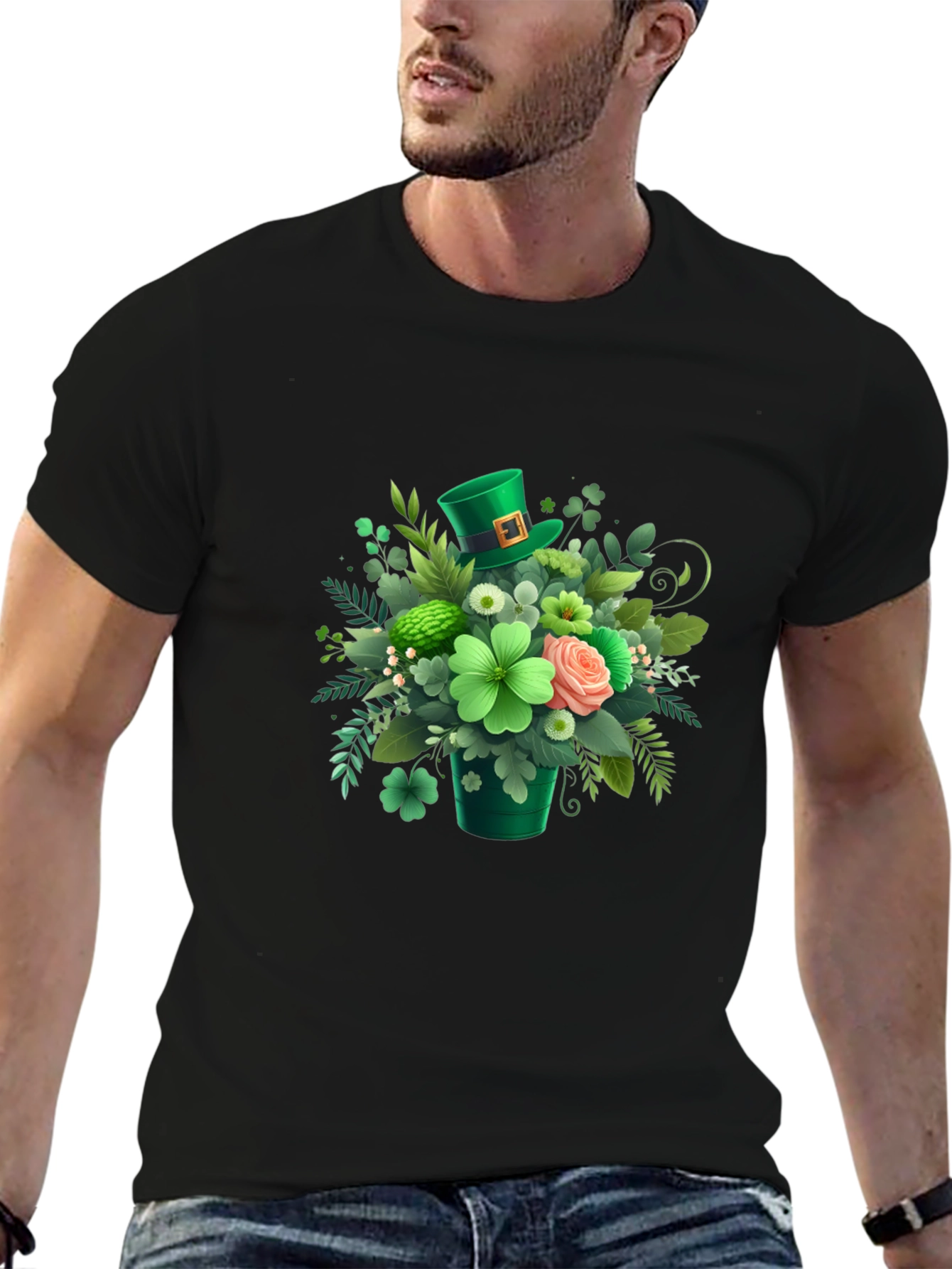 St. Patricks Day Floral Graphic T-Shirt