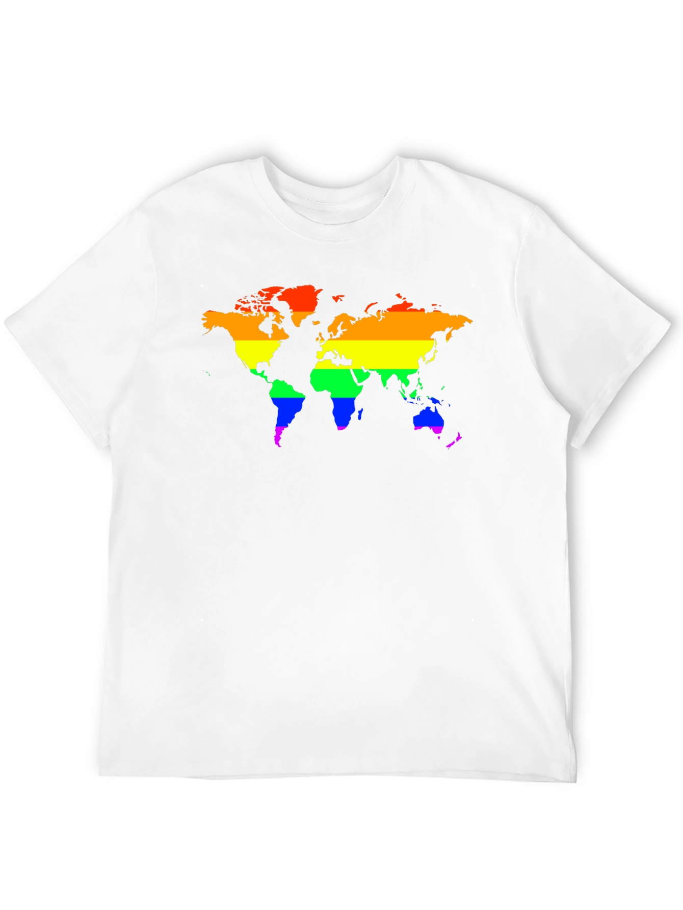 LGBTQ+ Rainbow World Map Graphic T-Shirt