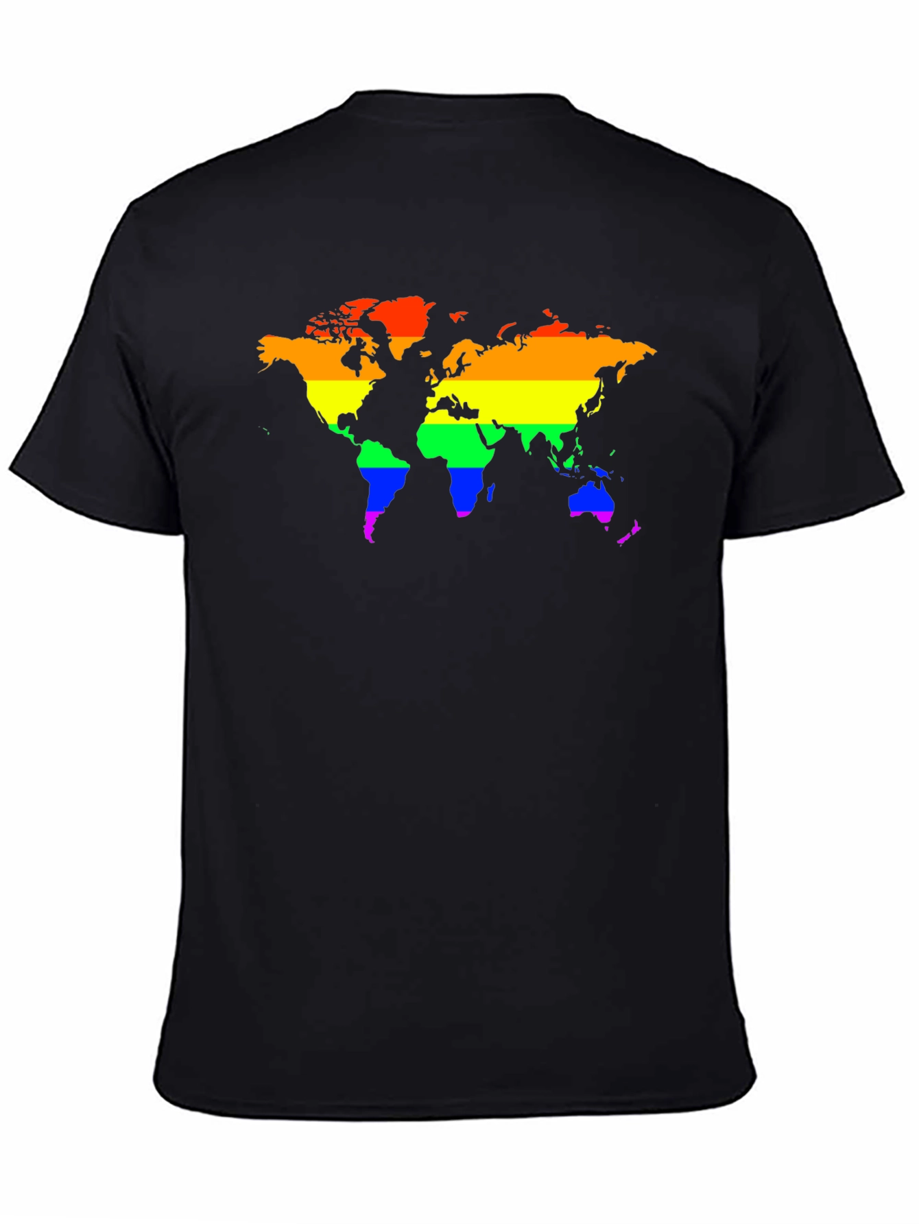 LGBTQ+ Rainbow World Map Graphic T-Shirt