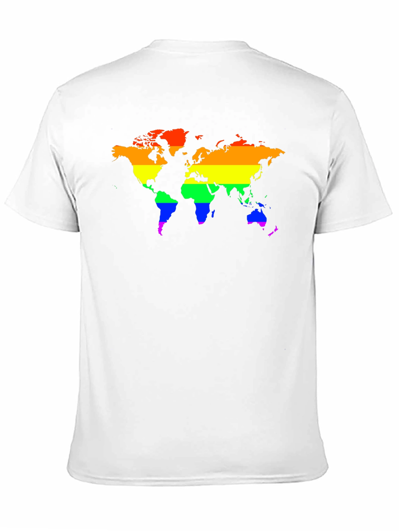 LGBTQ+ Rainbow World Map Graphic T-Shirt