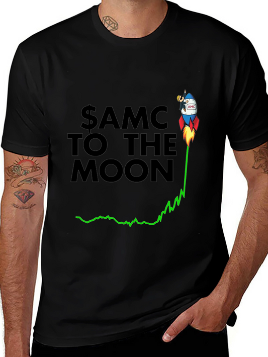 AMC to the Moon Black Graphic Tee