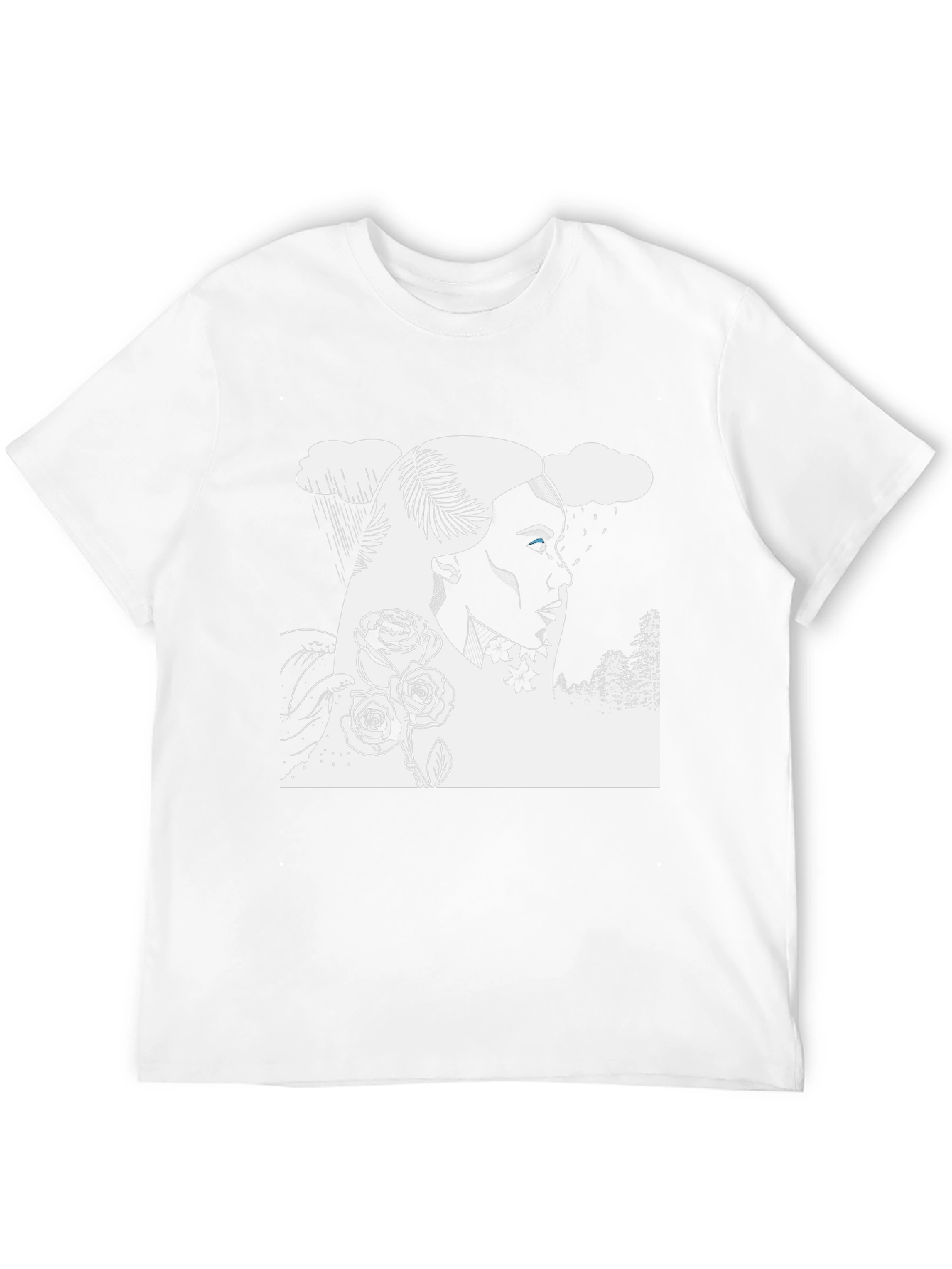 Black Graphic Tee: Lady of the Rain T-Shirt