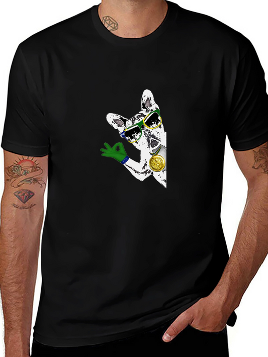 Cool Dog Graphic T-Shirt - Black