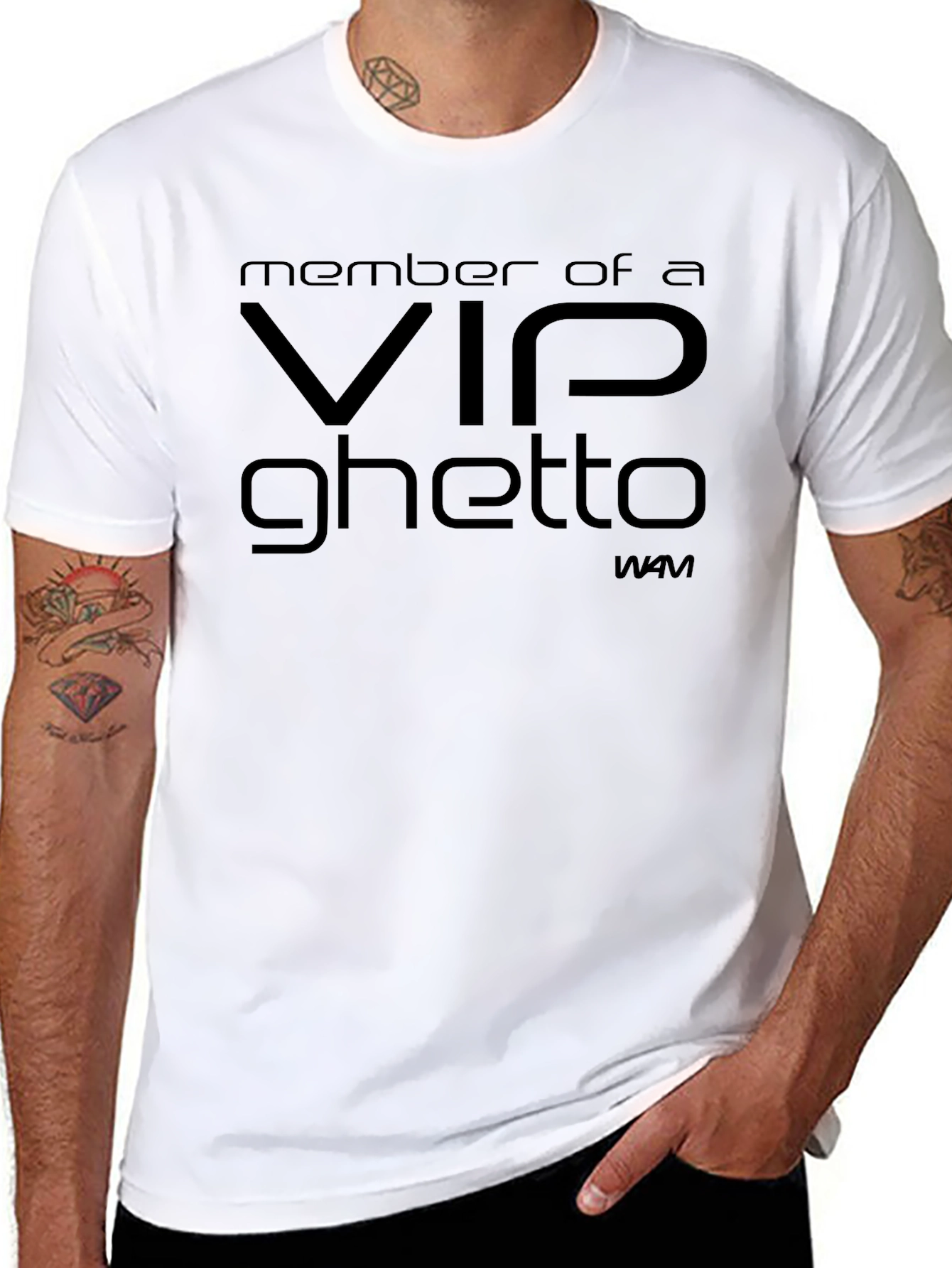 VIP Ghetto Black Graphic Tee Shirt