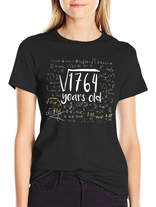 Funny Math 42nd Birthday T-Shirt: Square Root of 1764