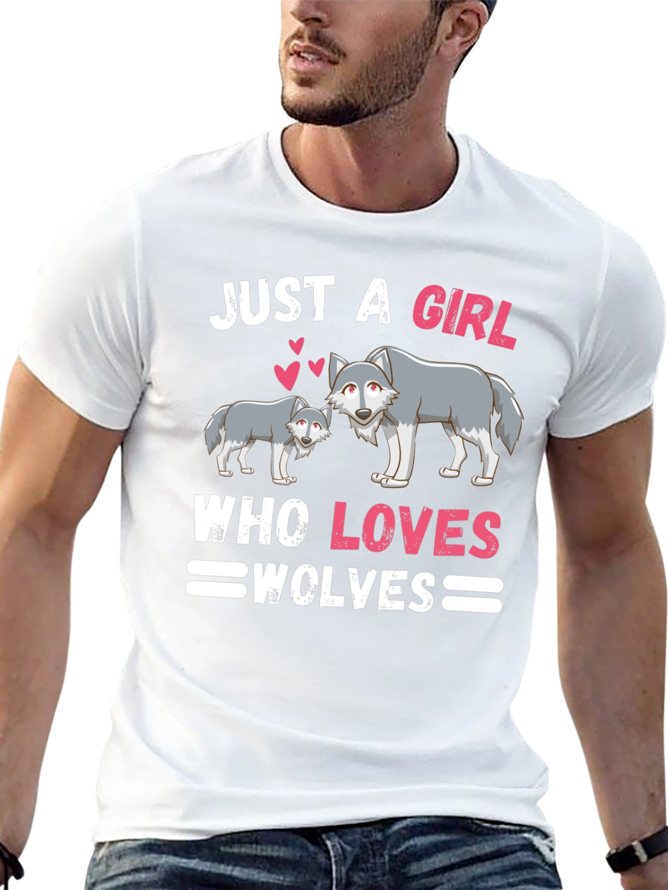 Just A Girl Who Loves Wolves Graphic Tee