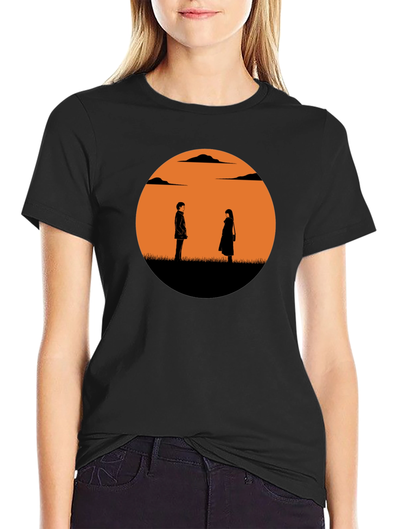 Sunset Silhouette Graphic Tee - Stylish Casual Wear