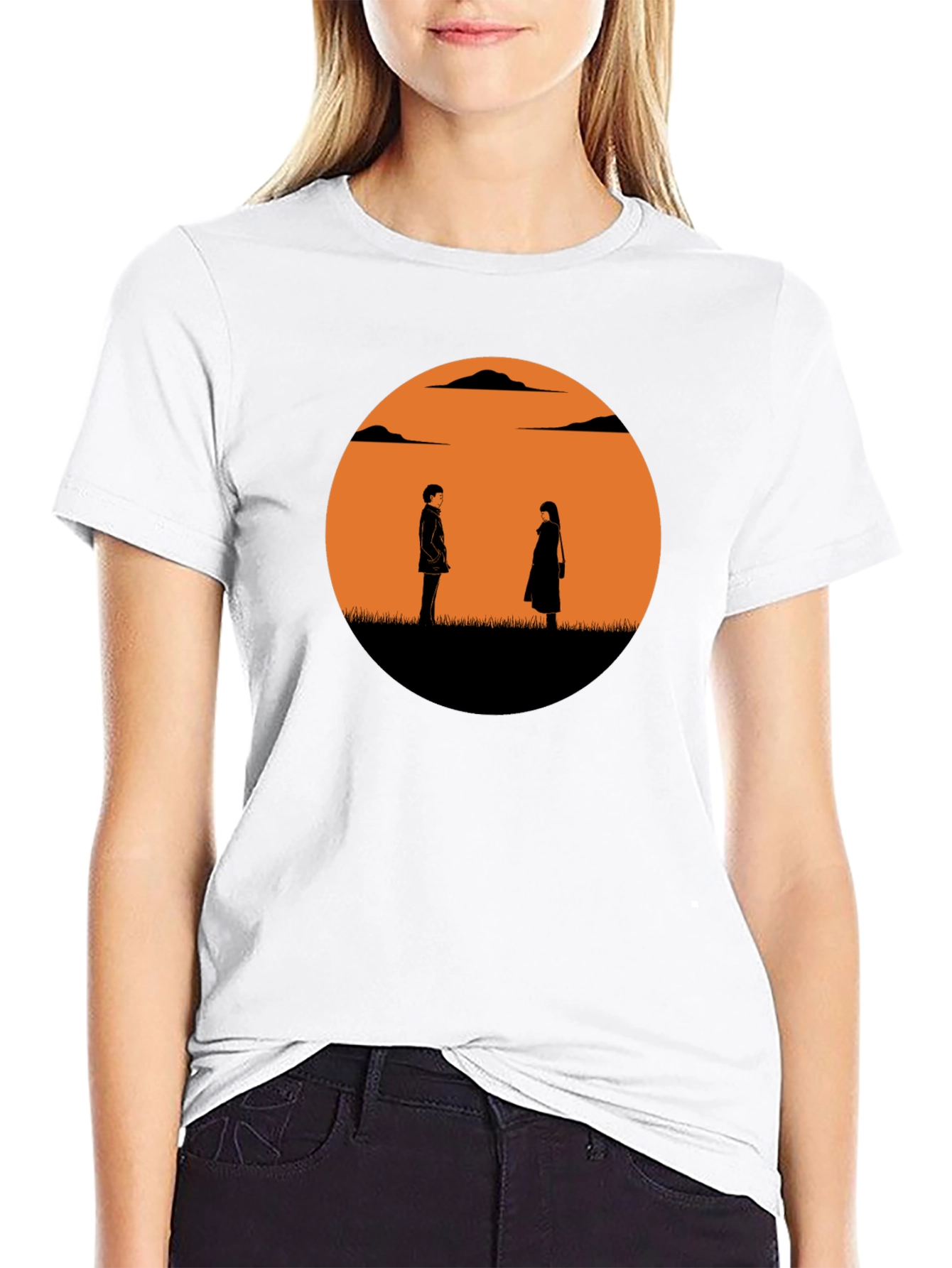 Sunset Silhouette Graphic Tee - Stylish Casual Wear