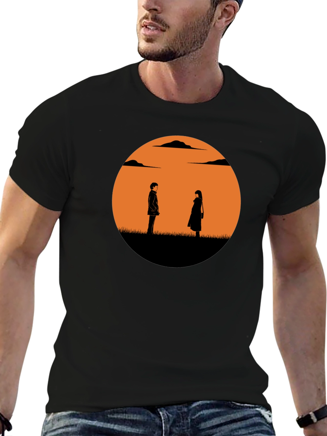 Sunset Silhouette Graphic Tee - Stylish Casual Wear