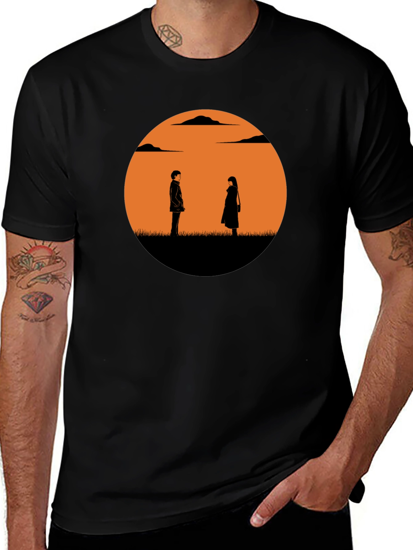 Sunset Silhouette Graphic Tee - Stylish Casual Wear