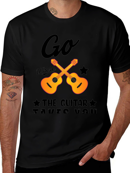 Guitar Travel T-Shirt - Go Where the Music Takes You