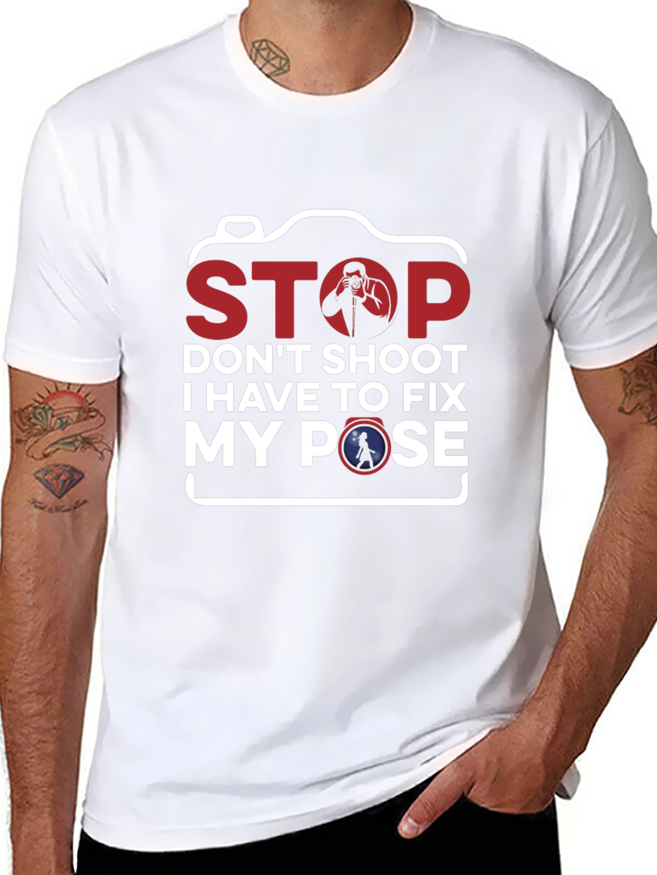 Stop Fix My Pose Funny Photography T-Shirt