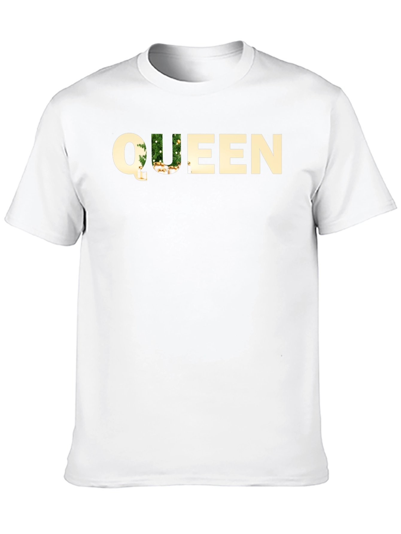 Queen Christmas Tree Black T-Shirt