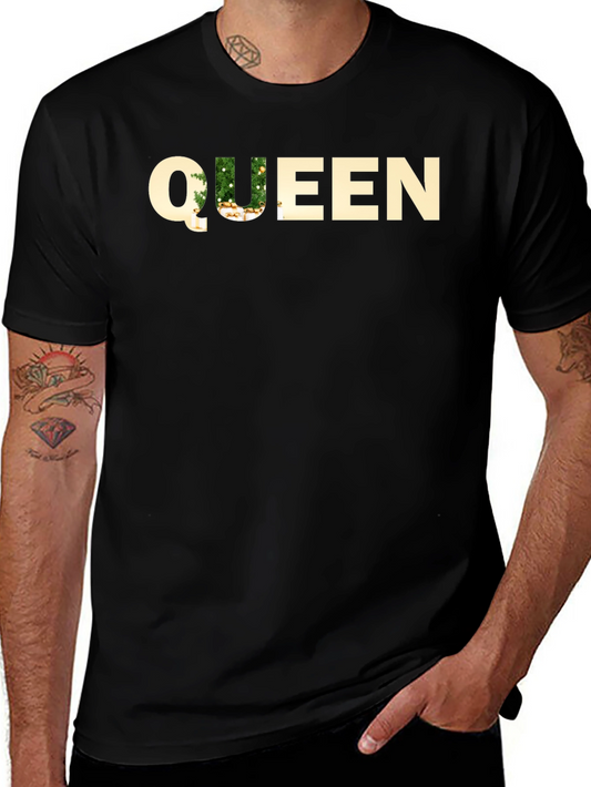 Queen Christmas Tree Black T-Shirt