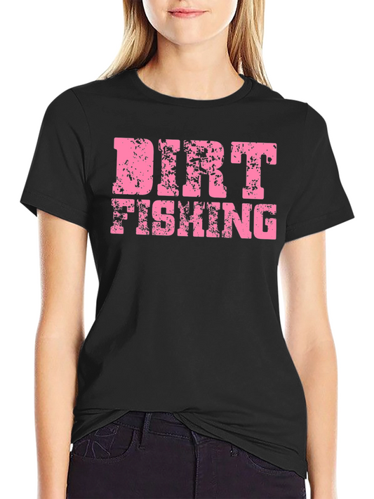 Dirt Fishing Graphic T-Shirt - Black
