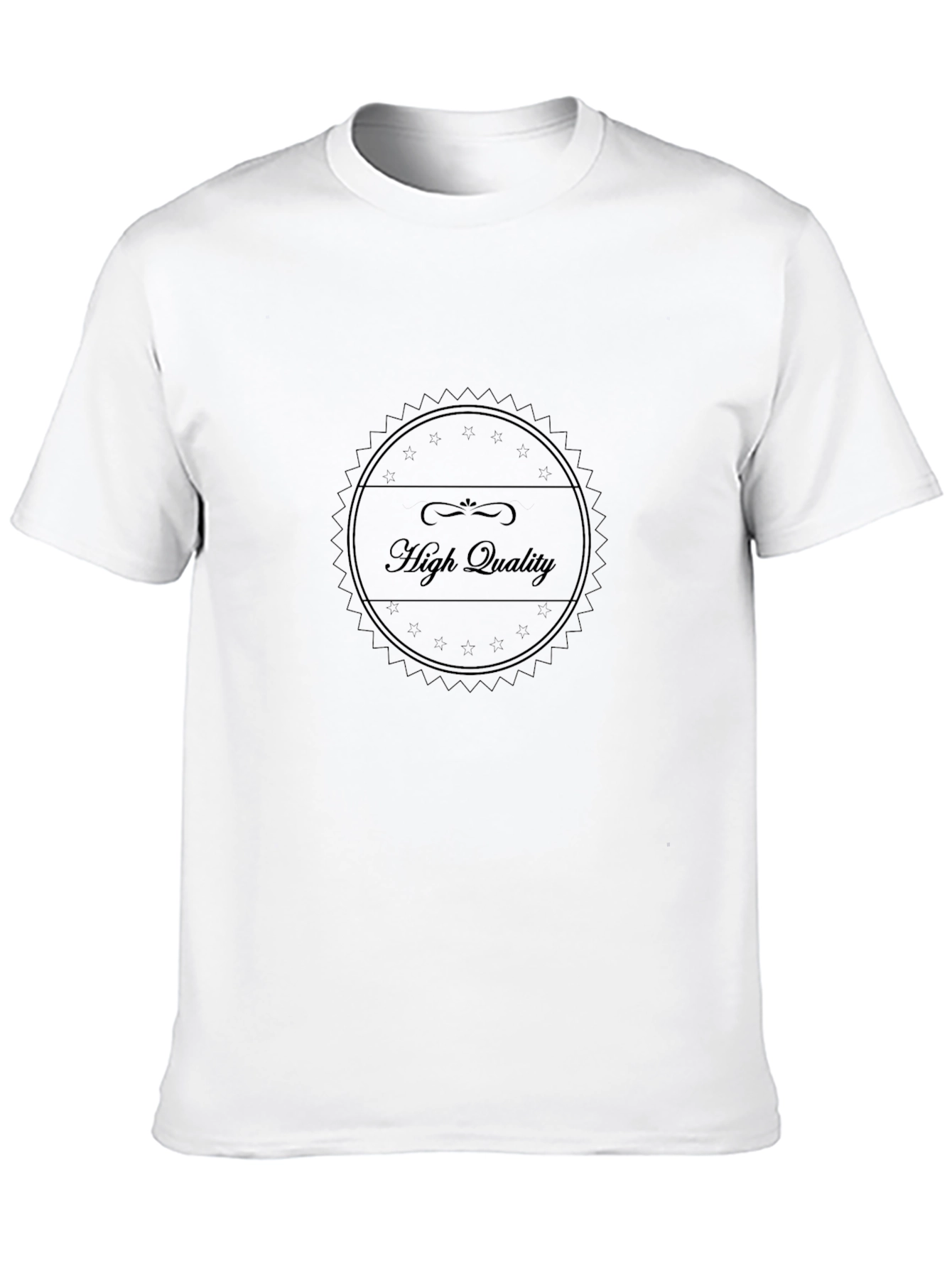 High Quality Black Cotton Blend T-Shirt