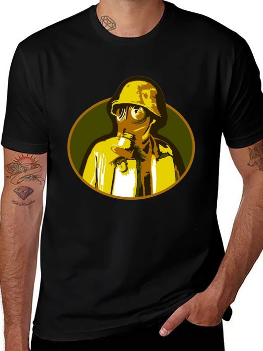 Gas Mask Graphic T-Shirt - Unique Retro Design
