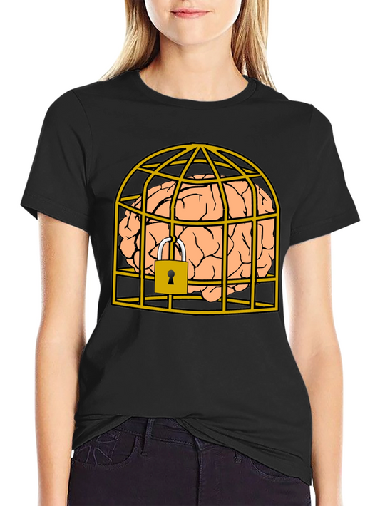 Caged Brain T-Shirt - Unlock Your Style