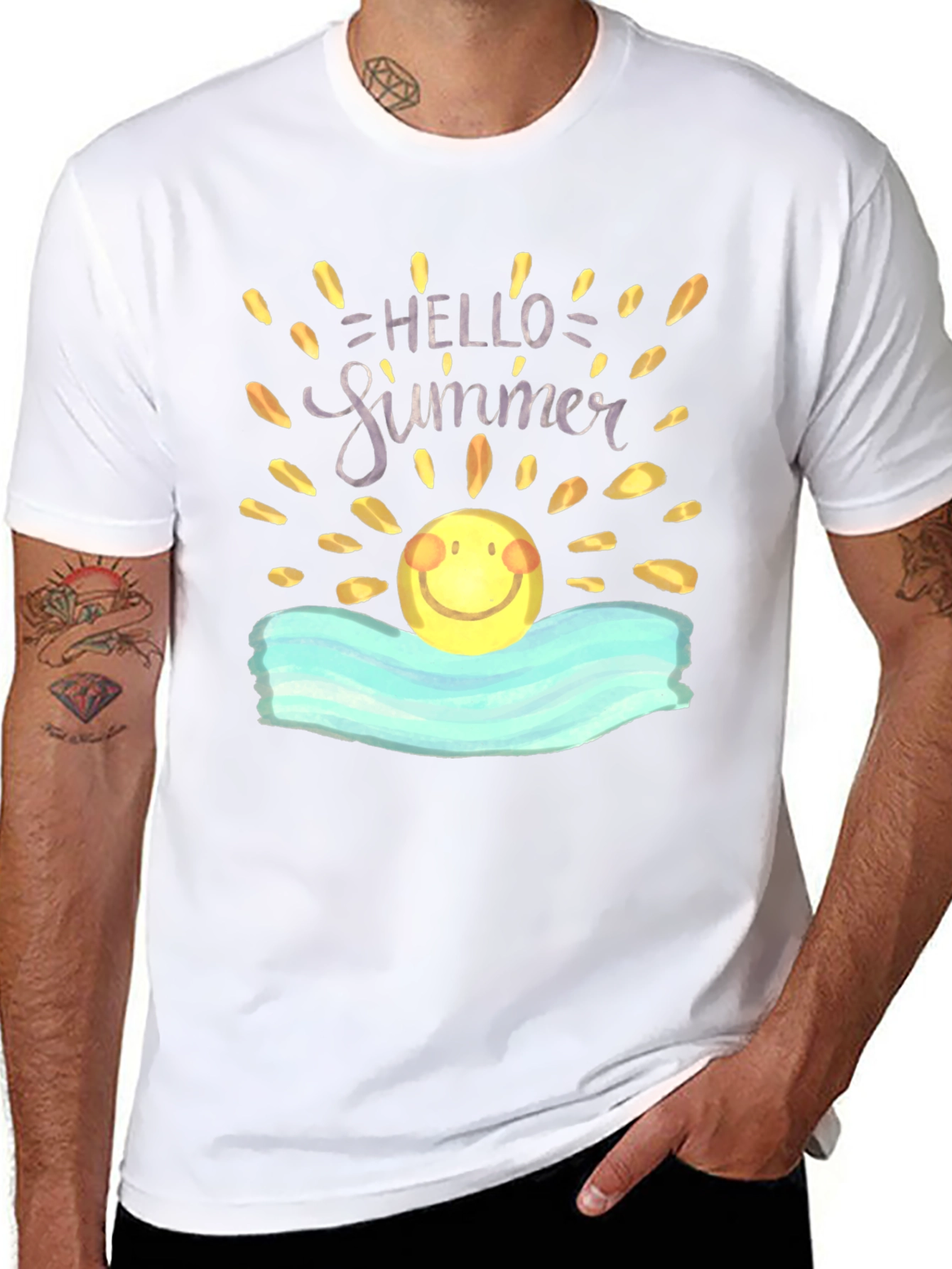 Hello Summer Graphic T-Shirt - Beach Ready!