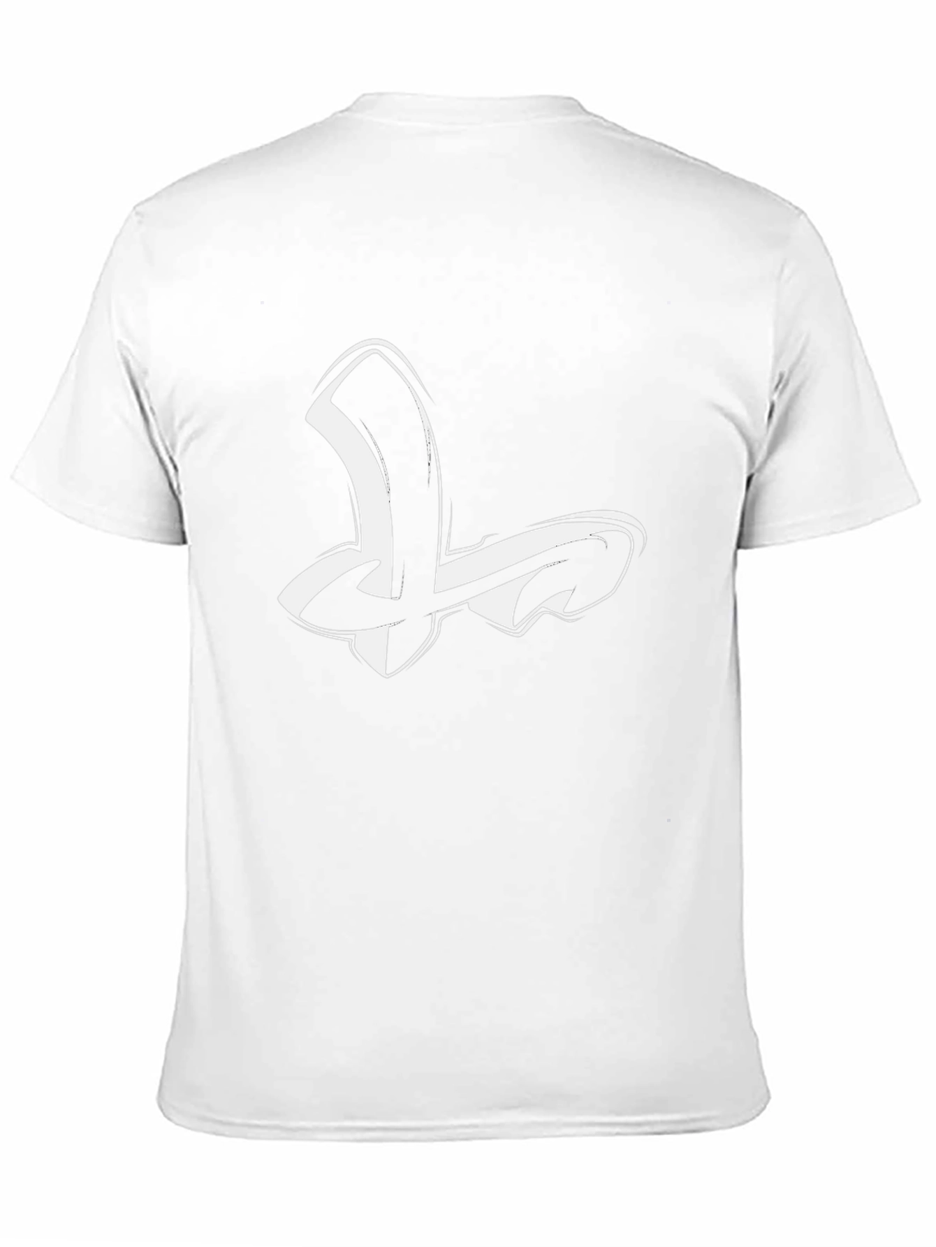 Stylish Black Tee with Abstract White Graphic
