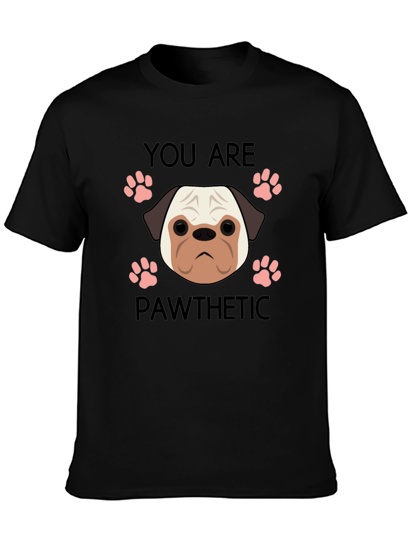 Pawthetic Pug Graphic T-Shirt