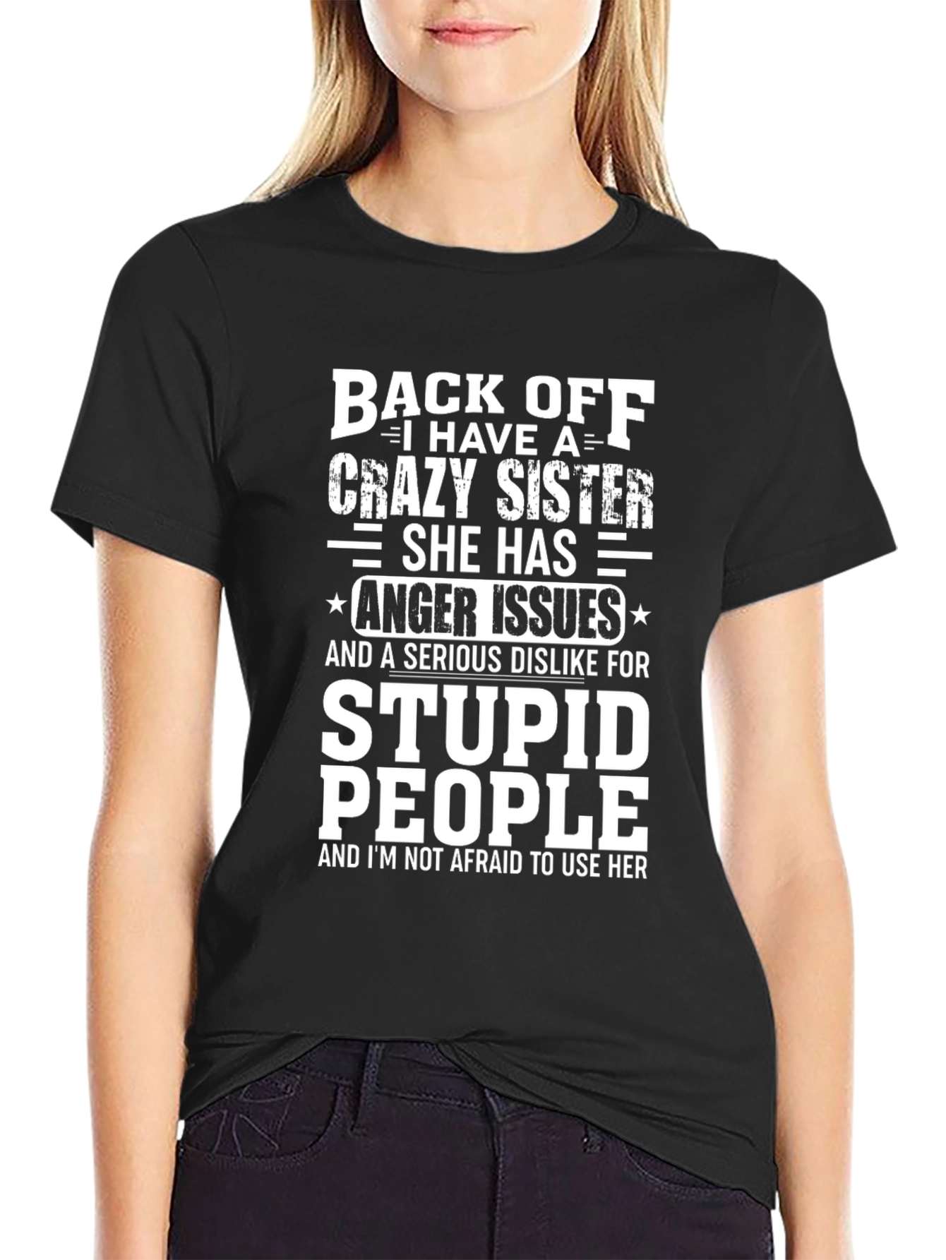 Funny Crazy Sister Graphic T-Shirt