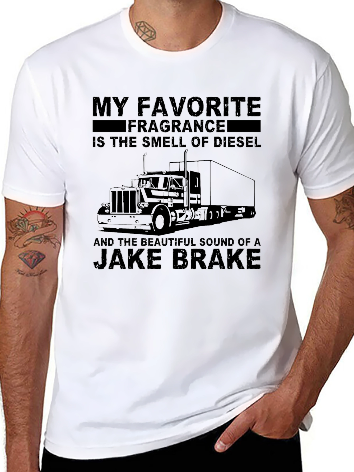 Diesel Smell Jake Brake T-Shirt - Trucker Gift