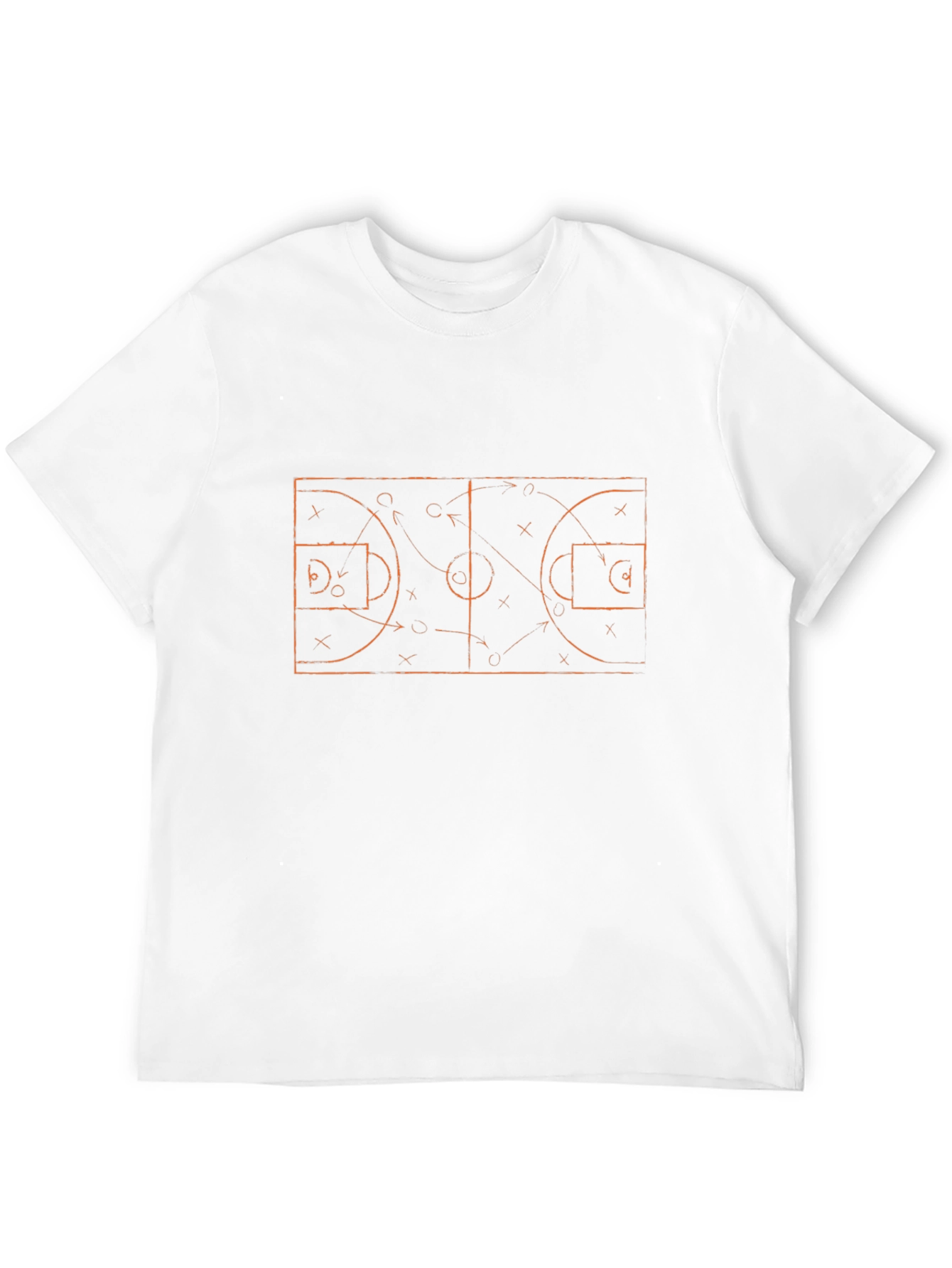 Basketball Court Diagram Graphic Tee - Black