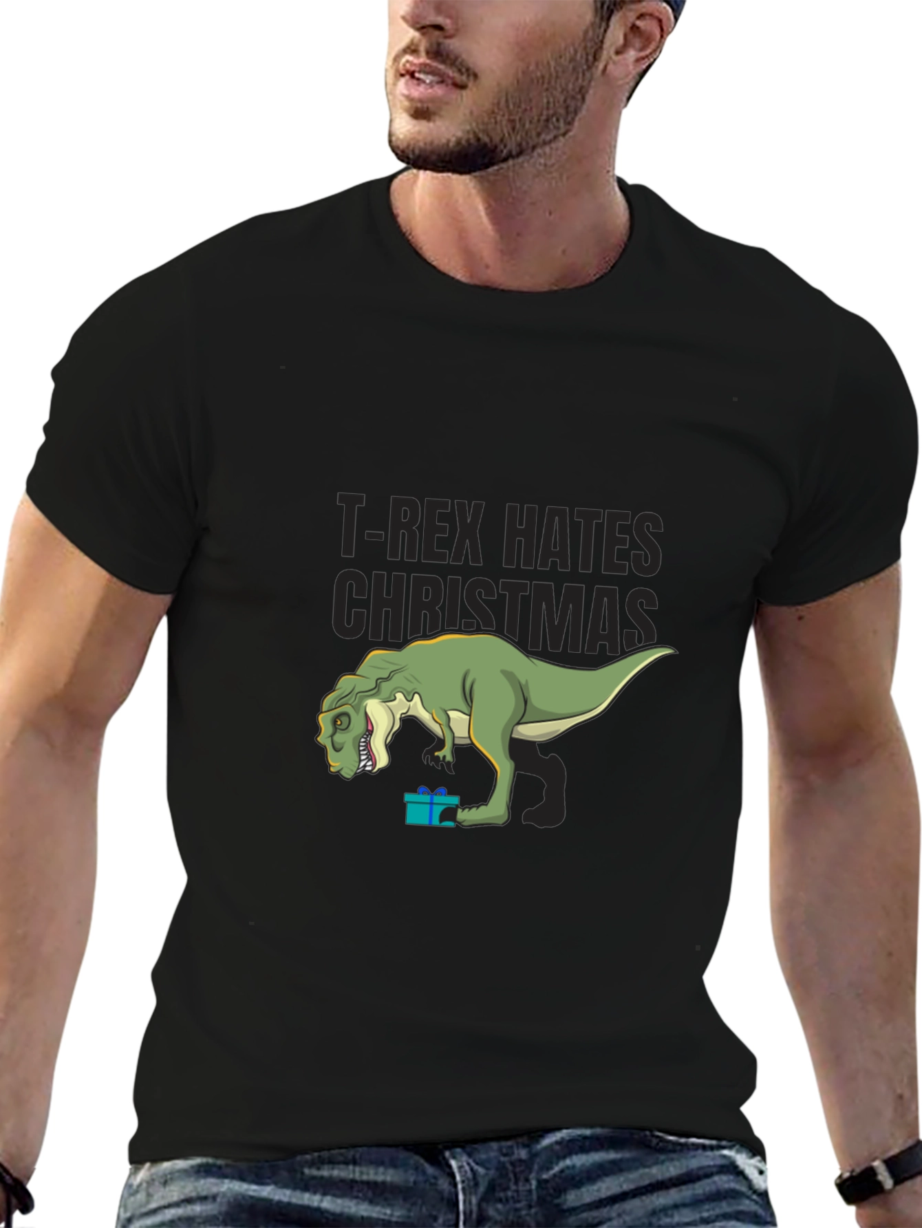 T-Rex Hates Christmas T-Shirt - Funny Dino Holiday Tee