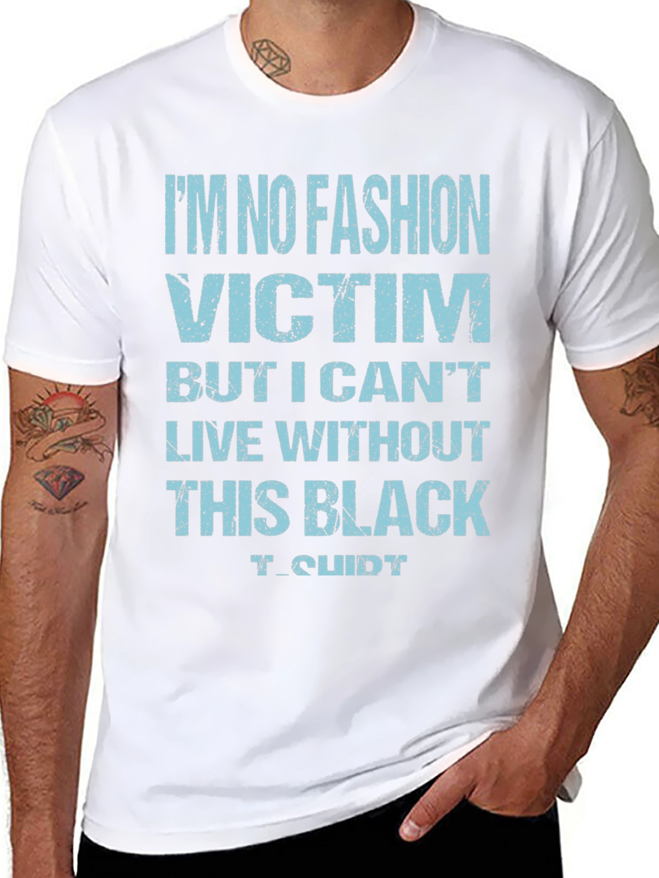 Funny No Fashion Victim Black T-Shirt
