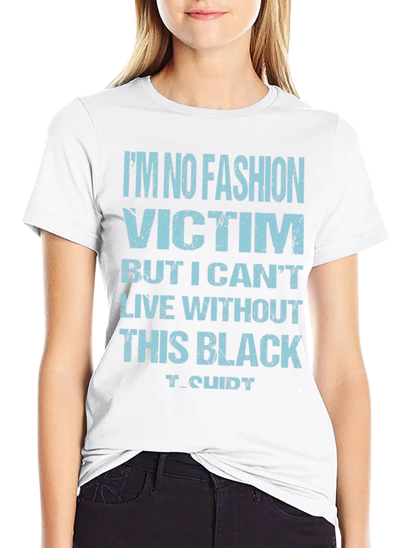 Funny No Fashion Victim Black T-Shirt