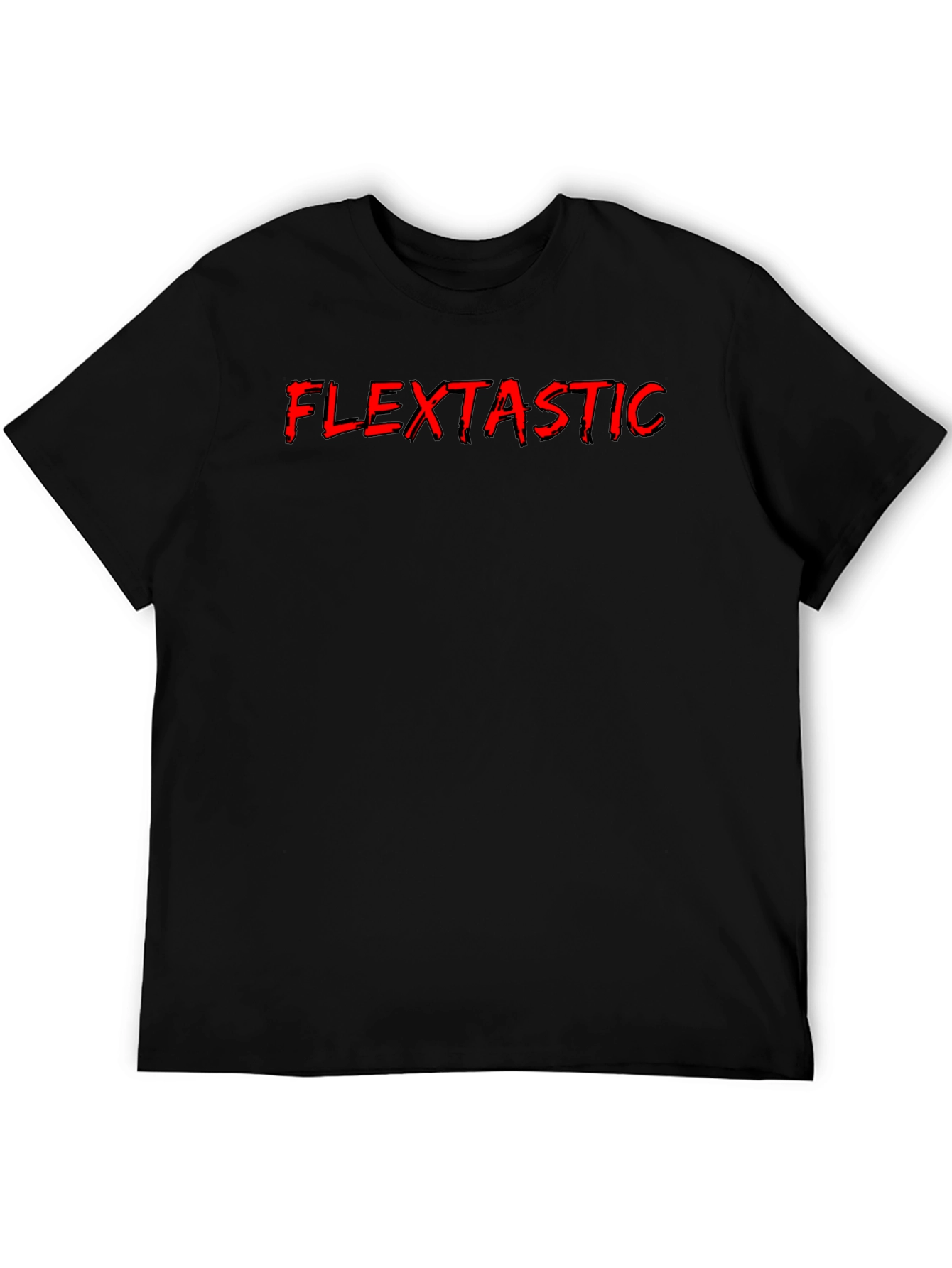 Flextastic Graphic Print Mens Black T-Shirt
