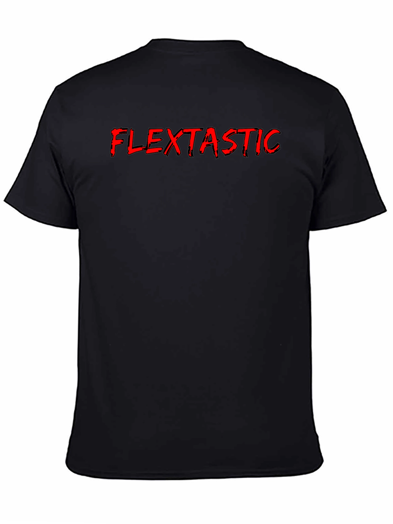 Flextastic Graphic Print Mens Black T-Shirt