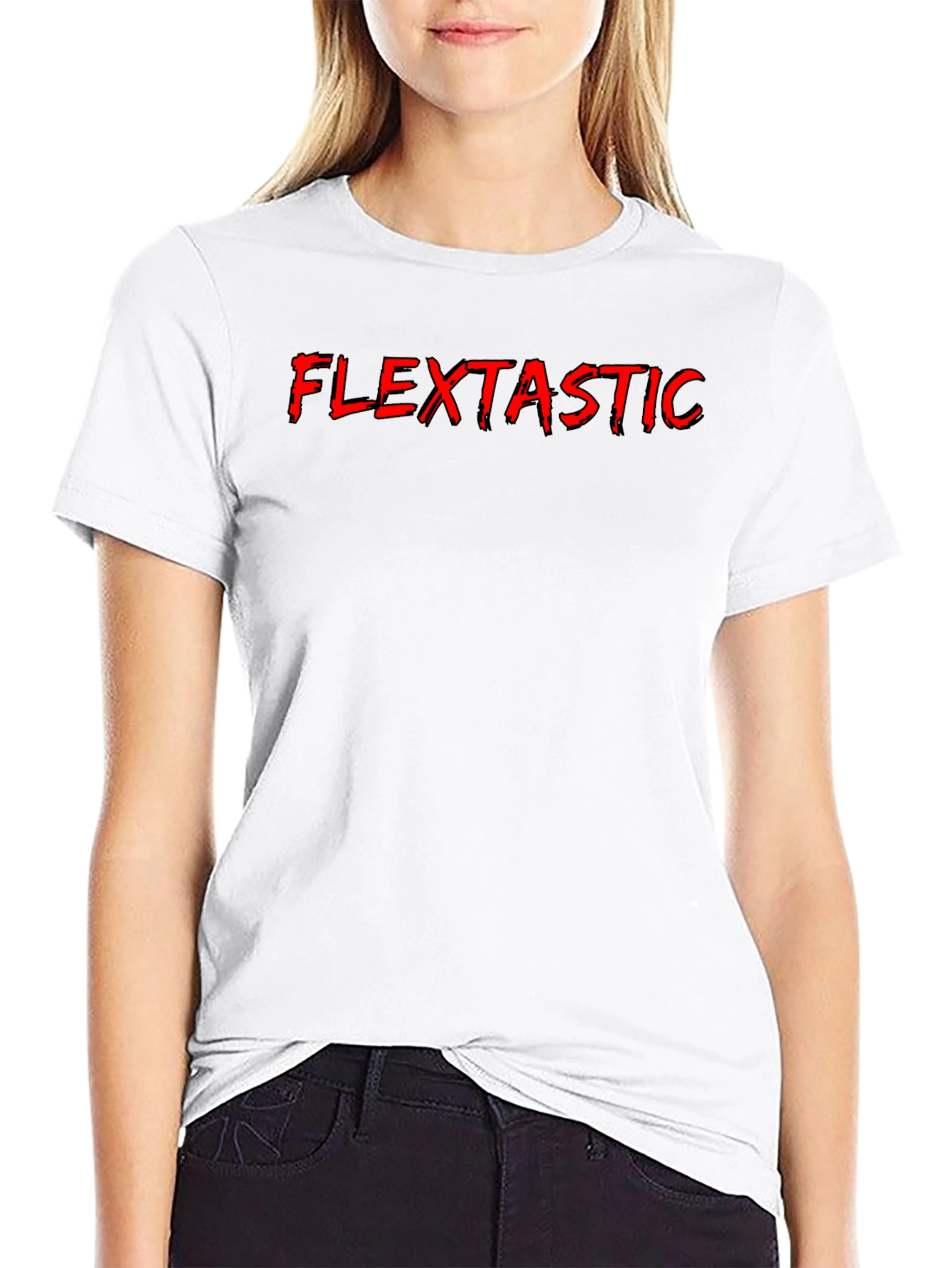 Flextastic Graphic Print Mens Black T-Shirt