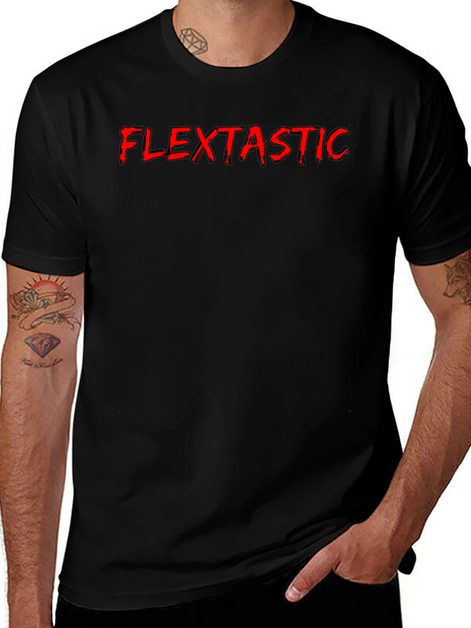 Flextastic Graphic Print Mens Black T-Shirt
