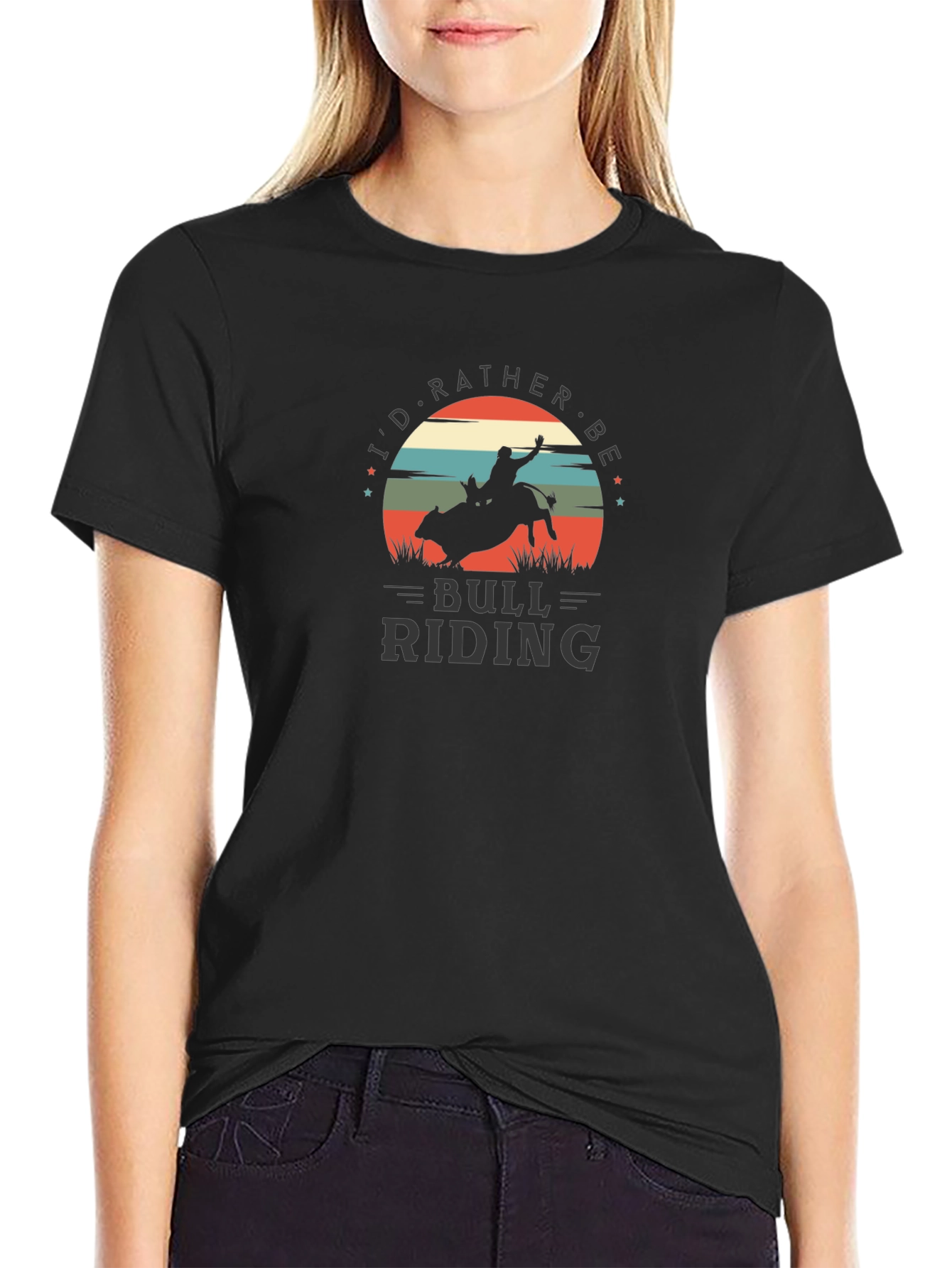 Bull Riding T-Shirt - Cowboy Rodeo Graphic Tee