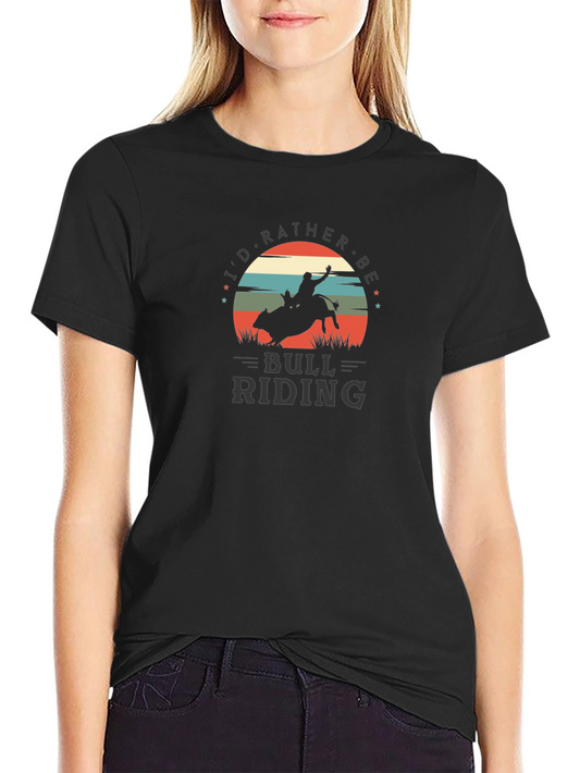 Bull Riding T-Shirt - Cowboy Rodeo Graphic Tee