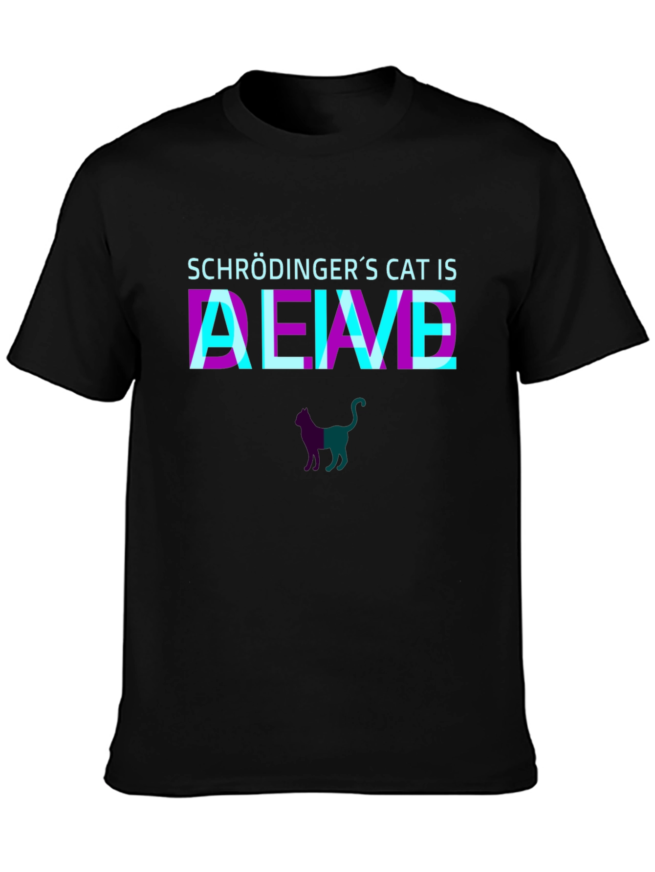 Schrödingers Cat Alive T-Shirt - Quantum Physics Tee