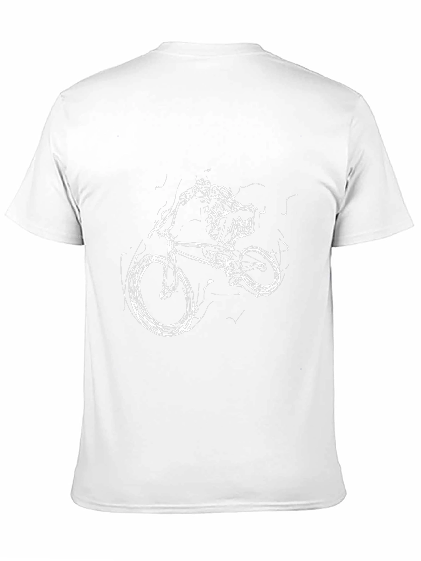 Mens Black Graphic Tee: Biker Scribble Design
