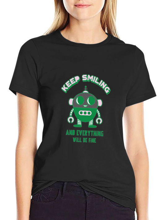 Keep Smiling Robot T-Shirt