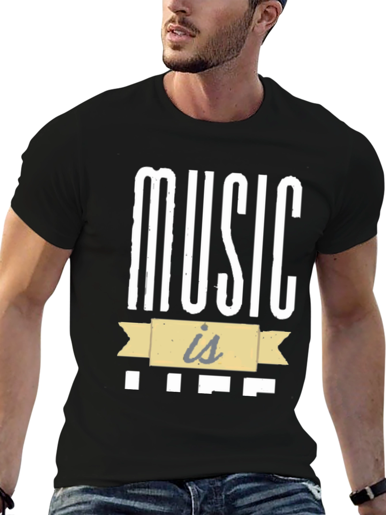 Music is Life Graphic Tee - Stylish Comfort