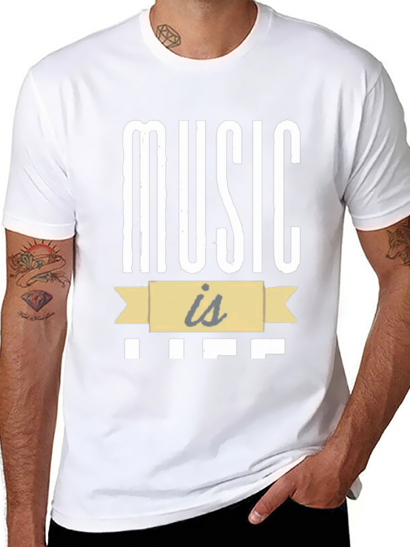 Music is Life Graphic Tee - Stylish Comfort