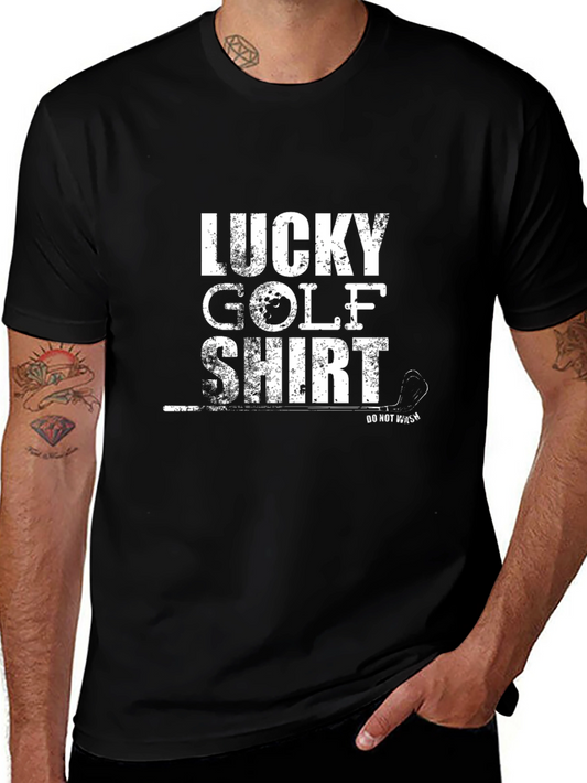 Lucky Golf Shirt - Mens Black Tee