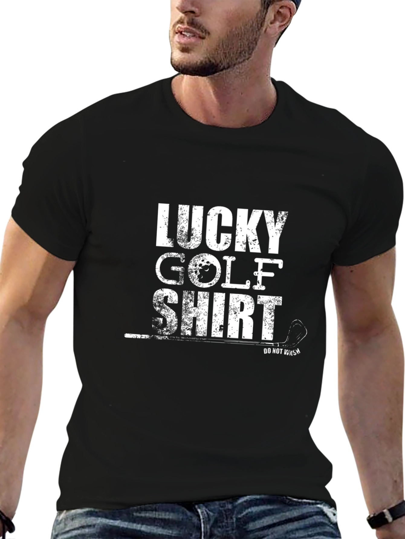 Lucky Golf Shirt - Mens Black Tee